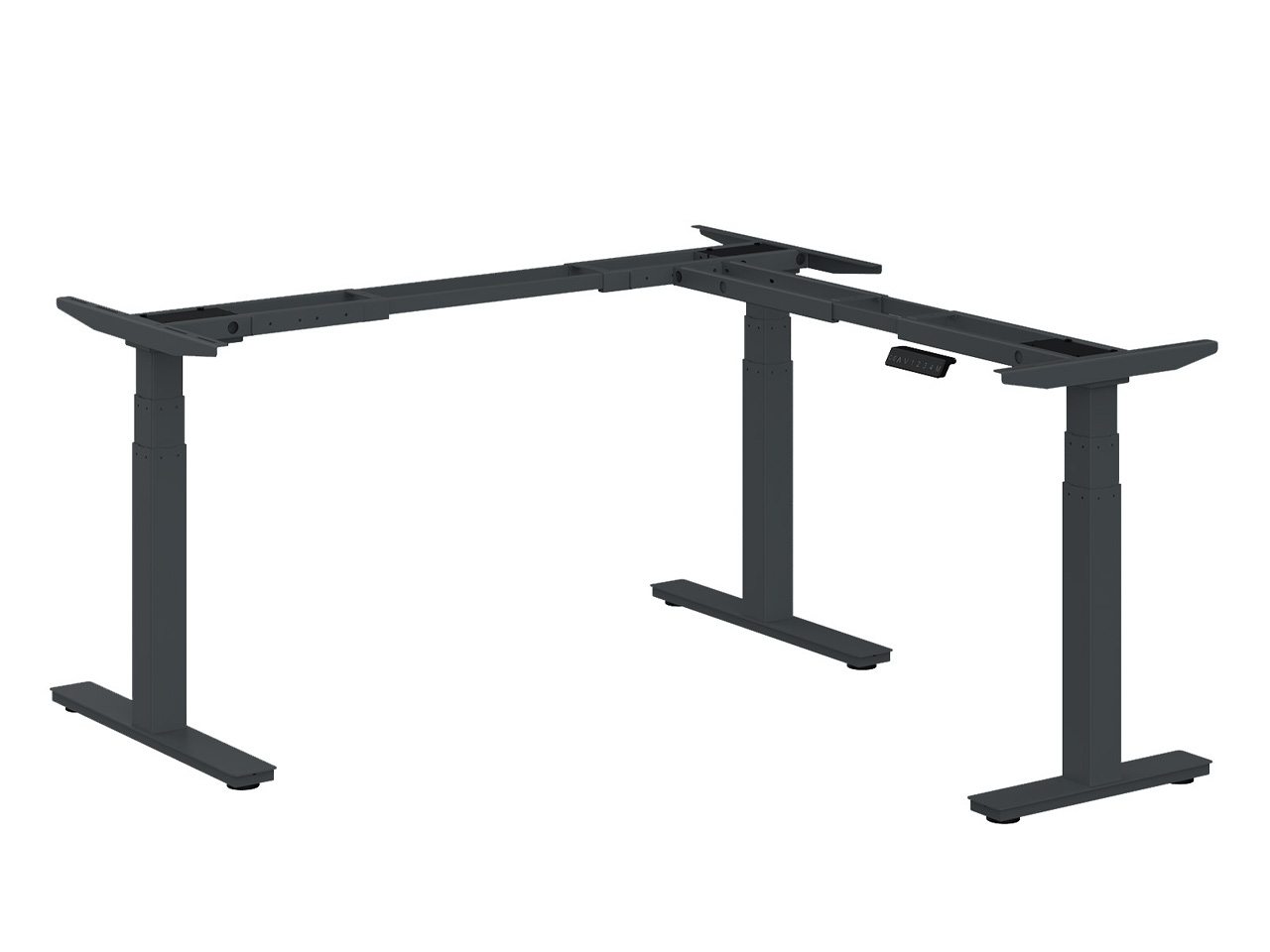 Höhenverstellbarer Eck-Schreibtisch Desktopia Edge